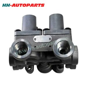 Multi circuit protection Valve for 5000514869 9347000400 Mercedes Benz 0014314606 Euro Truck Aftermarket Parts HH-AutoParts Ref No. MAN 81521516008 MERCEDES-BENZ 14314606 RENAULT 5000514869 WABCO 9347000400 Description Multi circuit protection Valve Application Renault