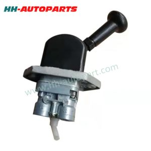 DPM60A 1518238 1518236 Knorr Hand Brake Valve for DAF European Truck Parts HH-AutoParts Ref No. DAF 1518238, 559817, 1518236 IVECO 222788 MAN 81523156113 RENAULT 5010422399, 5010056094, 5010145720, 5010251112 KNORR-BREMSE DPM60A Description Knorr Hand Brake Valve Application DAF IVECO MAN RENAULT
